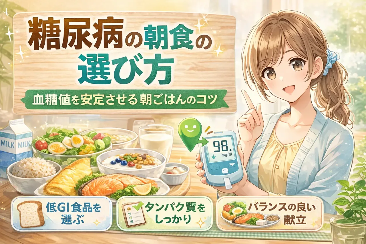 糖尿病の朝食の選び方｜血糖値を安定させる朝ごはんのコツ