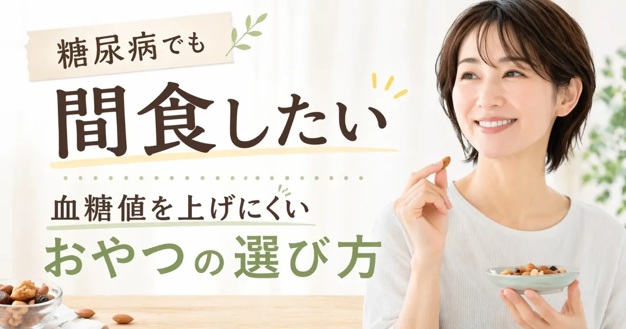 糖尿病でも間食したい——血糖値を上げにくいおやつの選び方