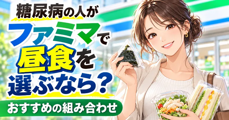 【2026年最新・徹底解説】糖尿病の人がファミマで昼食・ランチを選ぶなら？ファミリーマートのおすすめおにぎり・サンドイッチ・サラダ・おかずの組み合わせを紹介｜血糖値・糖質・カロリー・たんぱく質・栄養成分・売り切れ時の代替商品まで解説